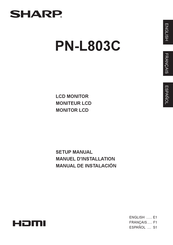 Sharp PN-L803C Manual De Instalación