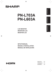 Sharp PN-L703A Manual De Instalación