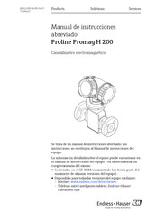 Endress+Hauser Proline Promag H 200 Manual De Instrucciones Abreviado