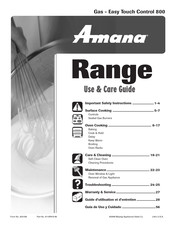 Amana Easy Touch 800 Guía De Uso Y Cuidado