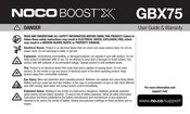 NOCO Boost X GBX75 Guía De Usuario Y Garantía