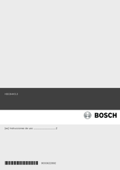 Bosch HBC84K5.3 Instrucciones De Uso