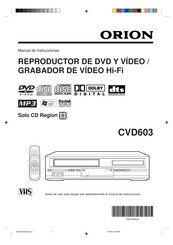 Orion CVD603 Manual De Instrucciones