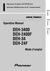Pioneer Super Tuner III DEH-34 Manual Del Usuario