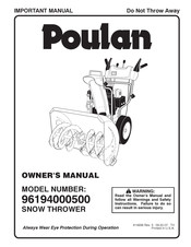 Poulan 96194000500 Manual Del Usuario