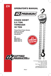 OZ Lifting Products OZ PREMIUM OZ100CHOP Manual Del Operador