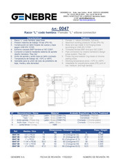 Genebre 0047 04 Manual De Instrucciones
