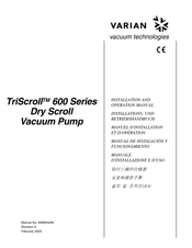 Varian PTS06001UNIVEU Manual De Instalación Y Funcionamiento