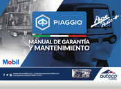 PIAGGIO Apé Auto Manual De Garantía Y Mantenimiento