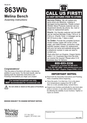 Whittier Wood Furniture Melina 863Wb Instrucciones Para Armar