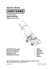 Craftsman 247.770110 Manual Del Operador