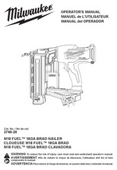 Milwaukee 2746-21CT Manual Del Operador