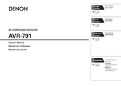 Denon AVR-791 Manual Del Usuario