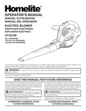 Homelite UT42100 Manual Del Operador