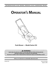 MTD 410 Serie Manual Del Operador