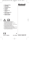 Einhell CEN 160/1F Manual De Instrucciones