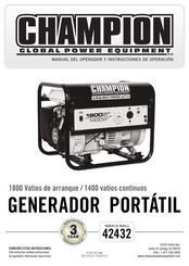 Champion Global Power Equipment 42432 Manual Del Operador Y Instrucciones De Operación