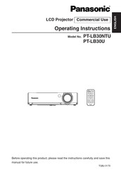 Panasonic PT-LB30NTU Instrucciones De Operación