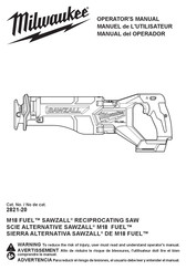 Milwaukee 2821-20 Manual Del Operador
