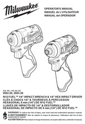 Milwaukee 2552-20 Manual Del Operador