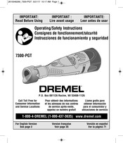 Dremel 7300-PGT Instrucciones De Funcionamiento Y Seguridad