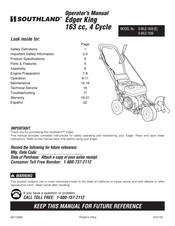 Southland Edger King S-WLE-1639 Manual Del Operador