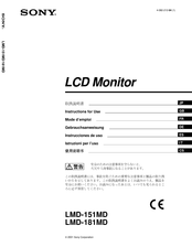 Sony LMD-181MD Instrucciones De Uso