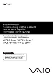 Sony VAIO VPCEJ Serie Información De Seguridad