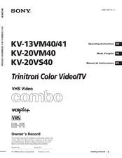 Sony Trinitron KV-20VS40 Manual De Instrucciones