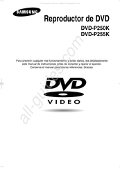 Samsung DVD-P255K Manual Del Usuario