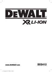DeWalt DCG412 Traducido De Las Instrucciones Originales