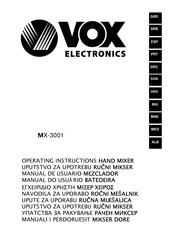 VOX electronics MX-3001 Manual De Usuario