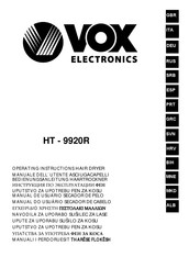 VOX electronics HT-9920R Manual De Usuario