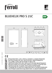 Ferroli BLUEHELIX PRO S 25C Instrucciones De Uso