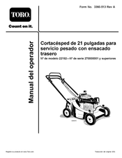 Toro 22192 Manual Del Operador