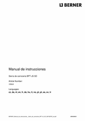 Berner BPT-JS SD Manual De Instrucciones