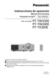 Panasonic PT-TW330E Instrucciones De Operación