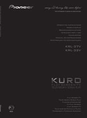 Pioneer KURO KRL-37V Manual De Instrucciones