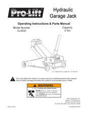 Pro-Lift G-4030 Manual De Piezas E Instrucciones De Funcionamiento