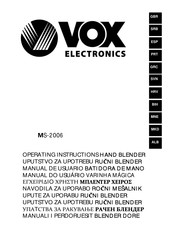 VOX electronics MS-2006 Manual De Usuario