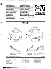 Vortice CA MD Serie Manual De Instrucciones
