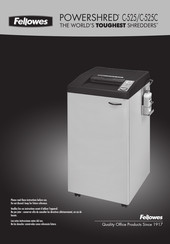 Fellowes POWERSHRED C-525 Manual Del Usuario