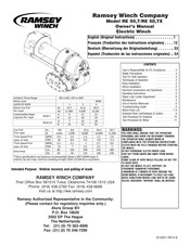 RAMSEY WINCH RE 50,7 Manual Del Propietário