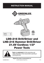 Greenlee LHD-216 Manual De Instrucciones