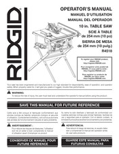 RIDGID R4518 Manual Del Operador