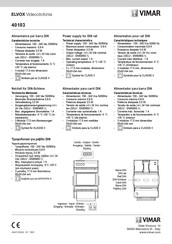 Vimar ELVOX 40103 Manual Del Usuario