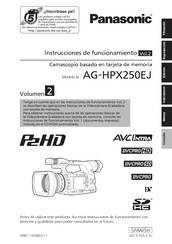 Panasonic P2HD AG-HPX250EJ Instrucciones De Funcionamiento