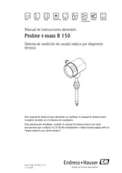 Endress+Hauser Proline t-mass B 150 Manual De Instrucciones Abreviado