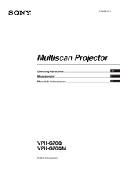 Sony VPH-G70Q Manual De Instrucciones