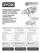 Ryobi P251 Manual Del Operador